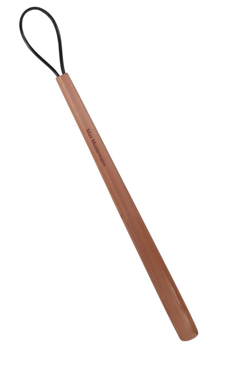 Schmuck Schuhanzieher Red Cedar mit Gravur - Schuhlöffel - Anziehhilfe mit Wunschtext