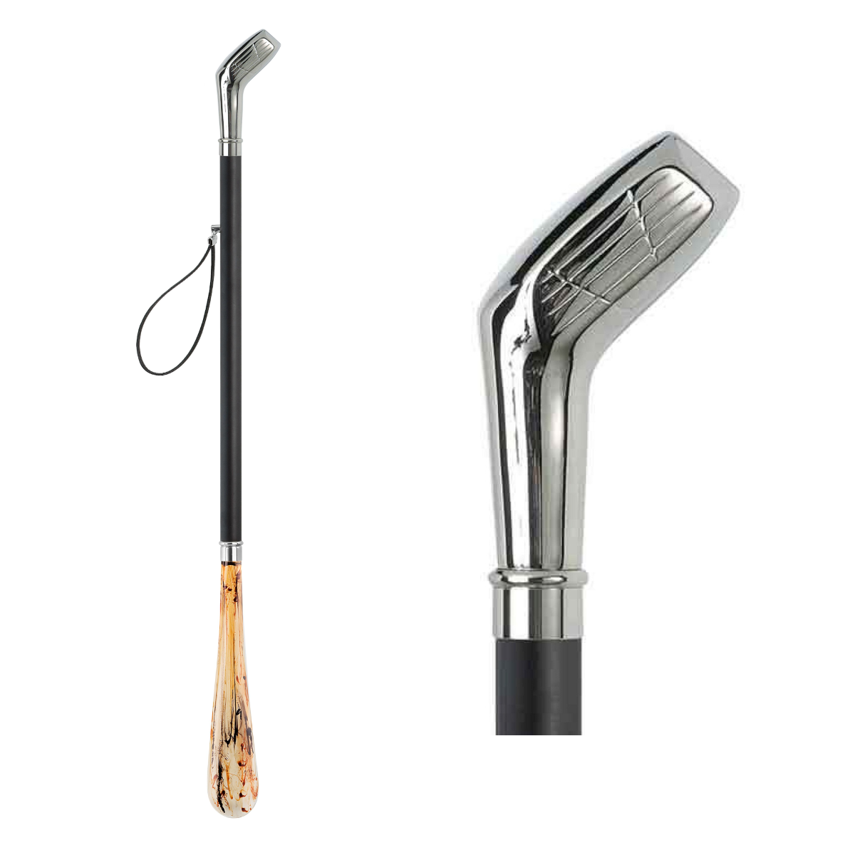 Design Schuhanzieher Motiv Golfschläger mit Gravur - Schuhlöffel - Anziehhilfe mit Wunschtext