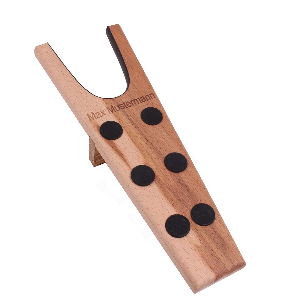 Stiefelknecht Ausziehhilfe Buchenholz mit GRAVUR Wunschtext Stiefelknecht Ausziehhilfe Buchenholz mit GRAVUR Wunschtext