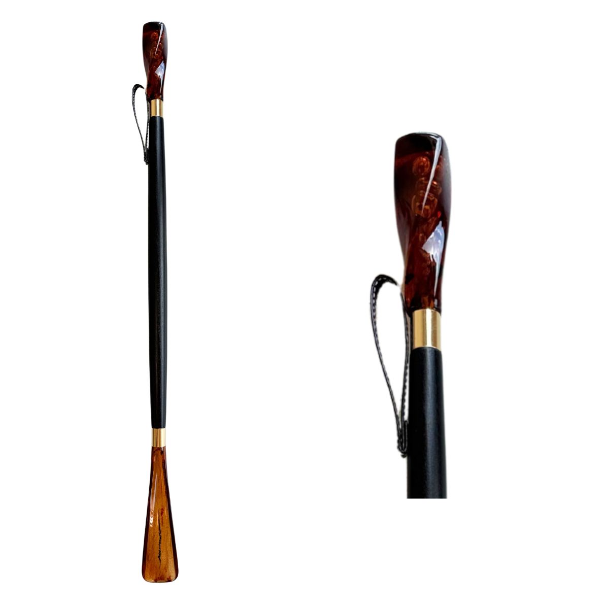 Schmuck Schuhanzieher Motiv Knauf - Schuhlöffel – Anziehhilfe aus hochwertigem Kunststoff mit Holzschaft Schmuck Schuhanzieher Motiv Knauf - Schuhlöffel – Anziehhilfe aus hochwertigem Kunststoff mit Holzschaft