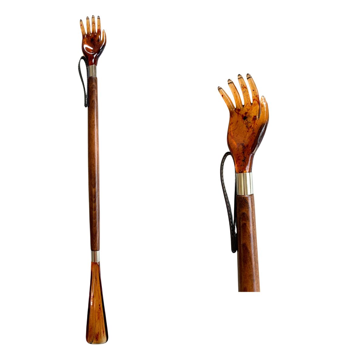Schmuck Schuhanzieher Motiv Kratzhand - Schuhlöffel – Anziehhilfe aus hochwertigem Kunststoff und Holz Schmuck Schuhanzieher Motiv Kratzhand - Schuhlöffel – Anziehhilfe aus hochwertigem Kunststoff und Holz