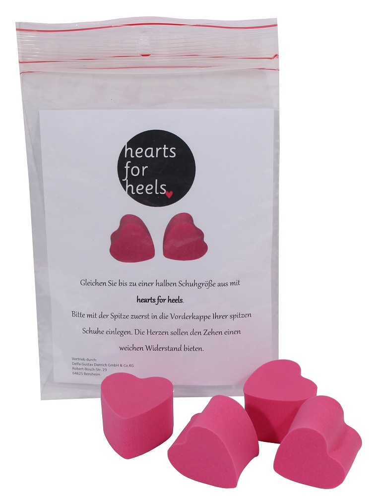 Hearts for heels 2 Paar weiche Pads für spitze Pumps, Ausgleich halbe Schuhgröße Hearts for heels 2 Paar weiche Pads für spitze Pumps, Ausgleich halbe Schuhgröße