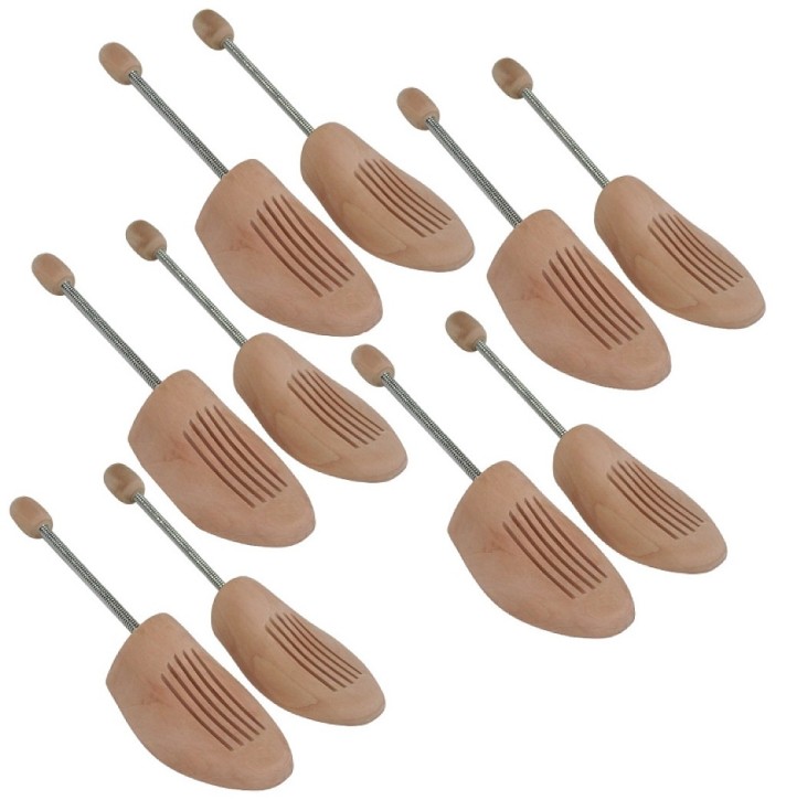 DELFA Holz Spiralfeder Schuhspanner Gr. 44/45 (Set von 5 Paar)