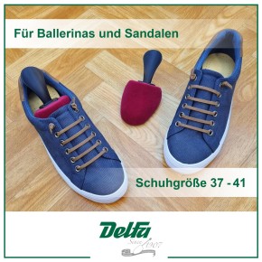DELFA Samty Schuhspanner Schuhformer Schuhstrecker aus Schaumstoff, für Ballerinas und Sandalen, Set aus 5 Paar, Schuhspanner für Damen, Größe 35 - 38